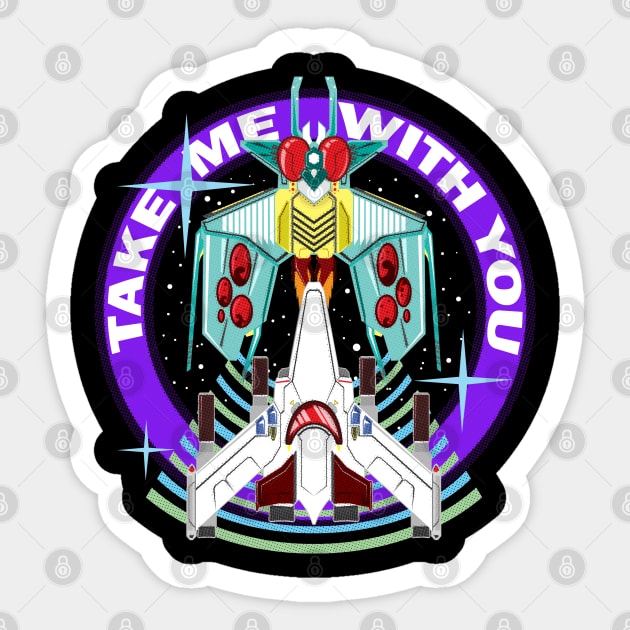 Take me with you Sticker by KeithKarloff